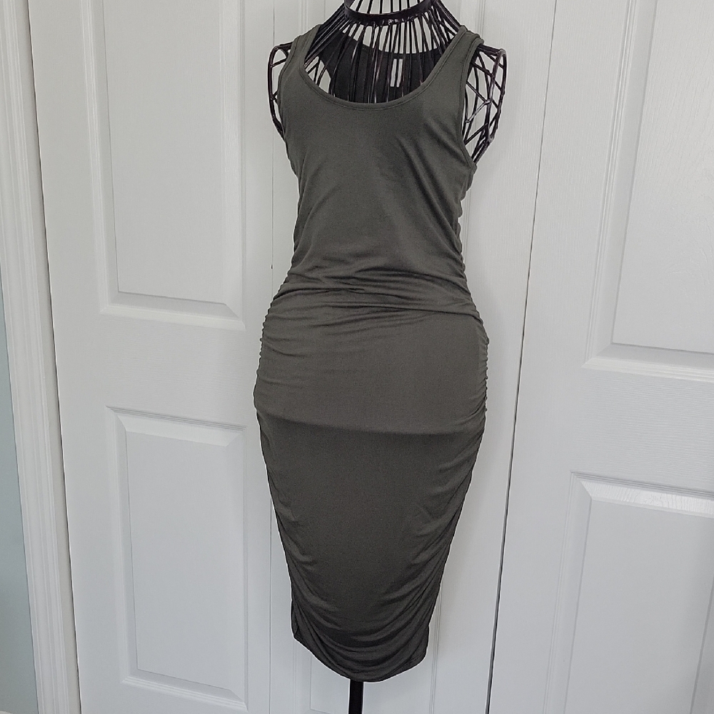 Pinkblush Olive Green Midi Tank Dress